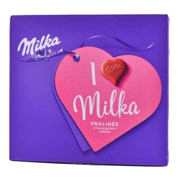 Bombonijere MILKA I Love Milka strawberry 120g 0