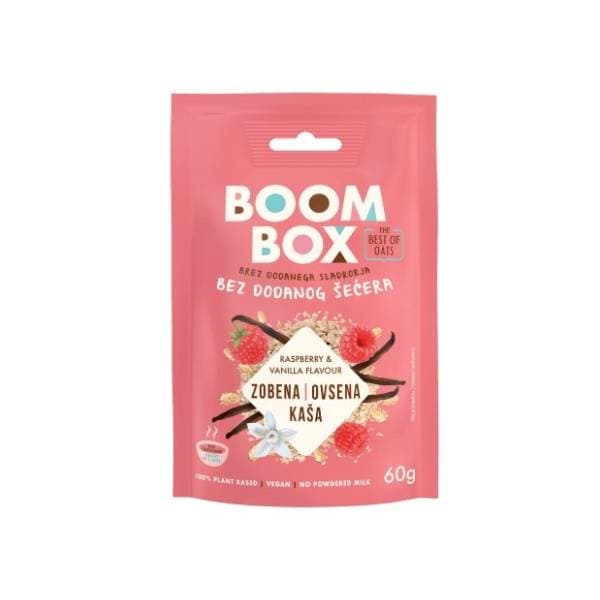 BOOM BOX zobena kaša malina vanilija 60g 0