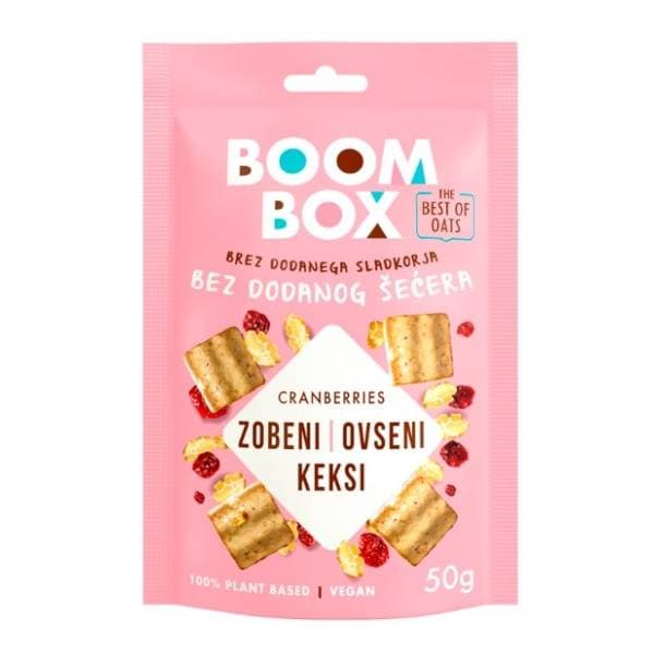 BOOM BOX zobeni keks brusnica 50g 0