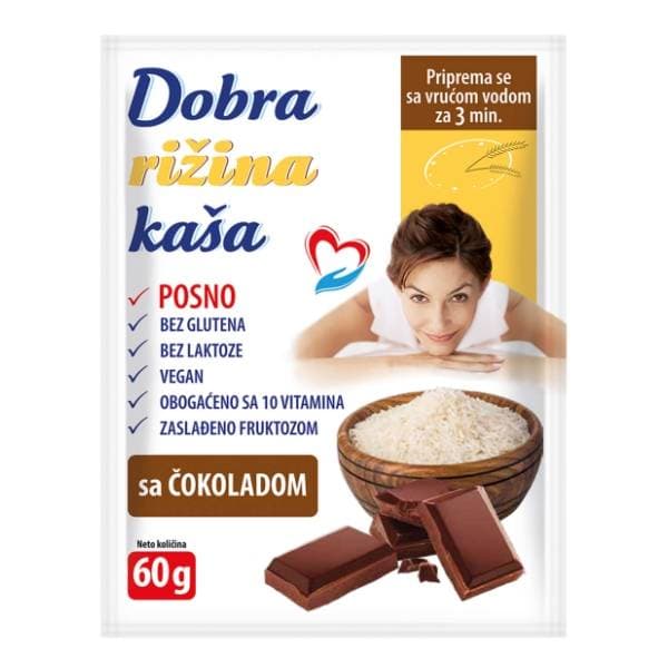 DOBRA rižina kaša čokolada 60g 0