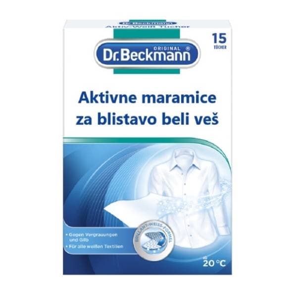 DR.BECKMANN aktivne maramice za bijelo rublje 15kom 0