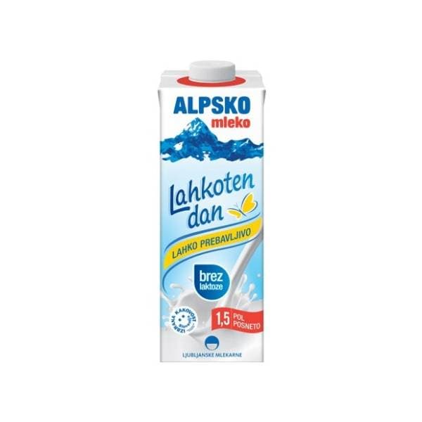 Dugotrajno mlijeko ALPSKO bez laktoze 1l 0