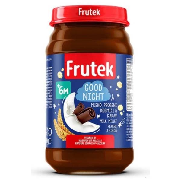 FRUTEK kašica mlijeko proso pahuljice kakao 190g 0