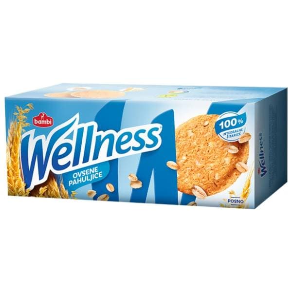 Keks WELLNESS Zobene pahuljice 210g 0