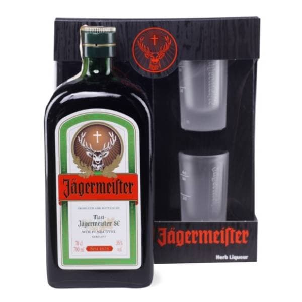 Liker JAGERMEISTER + 2 čaše 0.7l 0