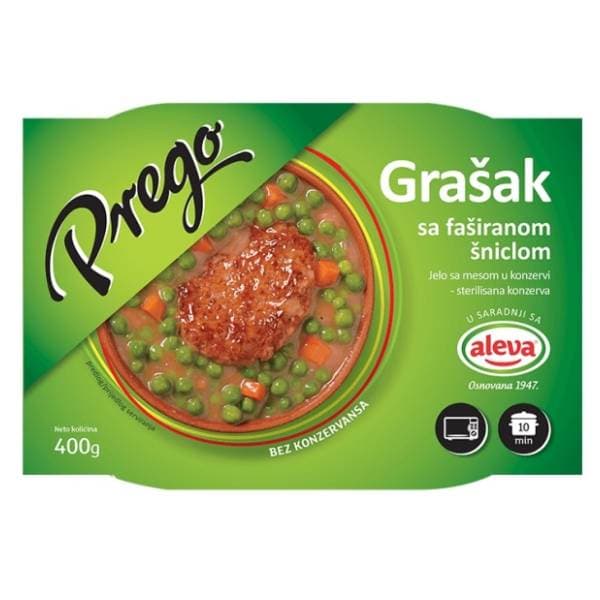 PREGO grašak s faširanom šniclom 400g 0