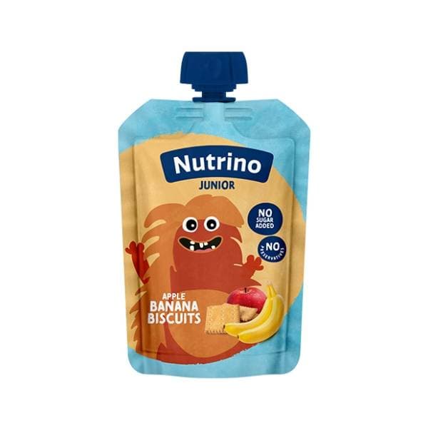 NUTRINO Junior voćni pire jabuka i banana s keksom 180g 0