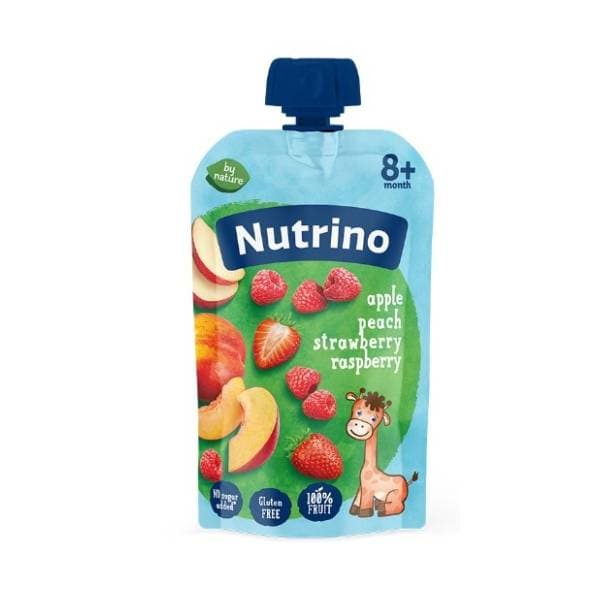 NUTRINO voćni pire jabuka breskva jagoda malina 100g 0
