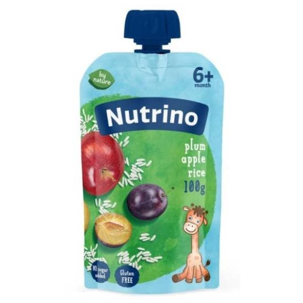 NUTRINO voćni pire jabuka šljiva riža 100g 0