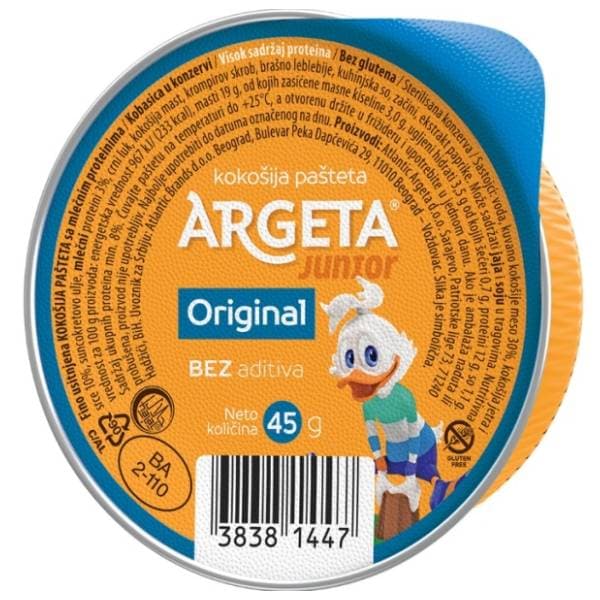 Pašteta ARGETA junior 45g 0