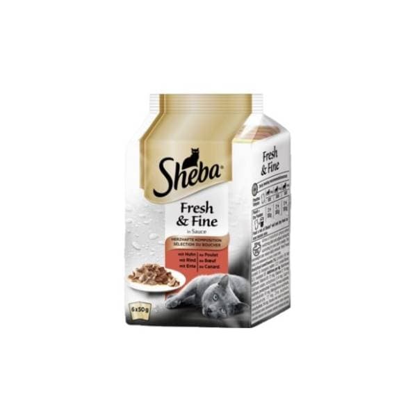 SHEBA hrana za mačke izbor mesa 6x50g 0