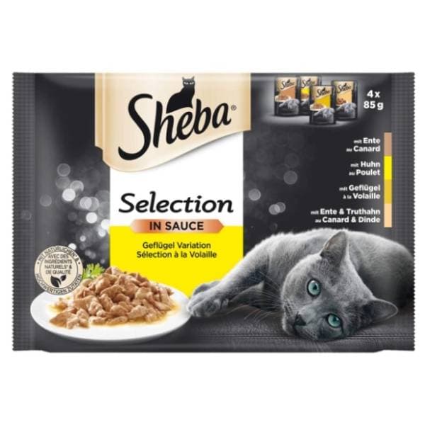 SHEBA hrana za mačke perad 4x85g 0