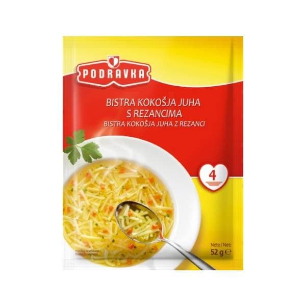 Juha PODRAVKA kokošja tjestenina/povrće 52g 0