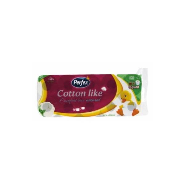 Toaletni papir PERFEX cotton like 3sloja 10kom 0
