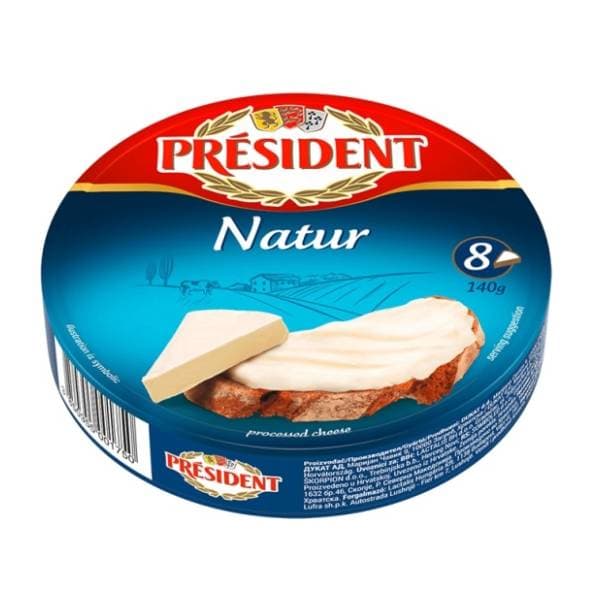 Topljeni sir PRESIDENT natur 140g 0