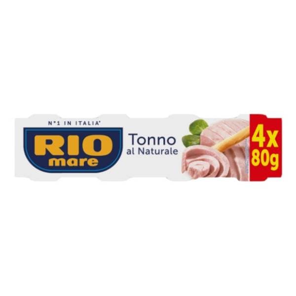 Tuna RIO MARE Naturale Vlastiti Sok 4x80gr 0