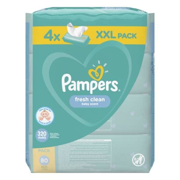 Vlažne maramice PAMPERS fresh 4x80kom 0