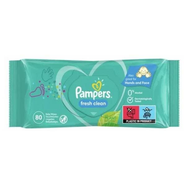 Vlažne maramice PAMPERS fresh clean 80kom 0