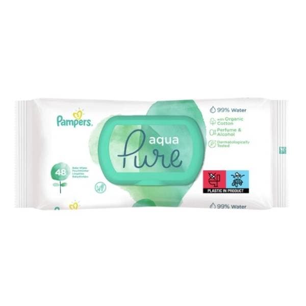 Vlažne maramice PAMPERS Pure aqua 48kom 0