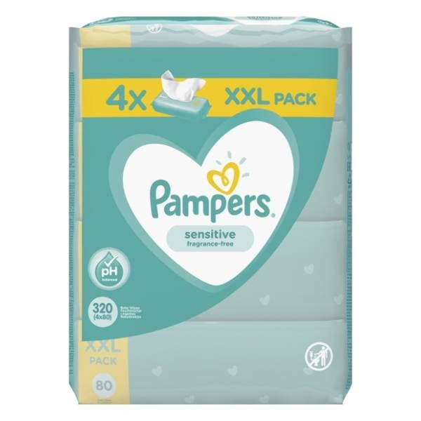 Vlažne maramice PAMPERS sensitive 4x80kom 0