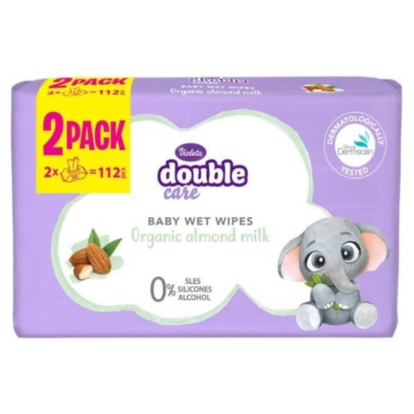 Vlažne maramice VIOLETA badem 2x56kom 0