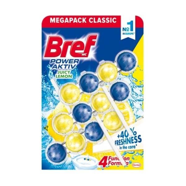 WC osvježivač BREF kuglice Lemon 3x50g 0