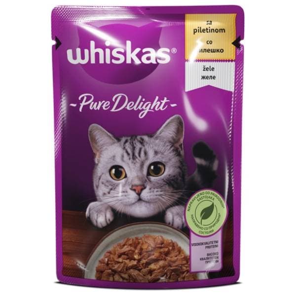 WHISKAS Pure delight adult hrana za mačke piletina 85g 0