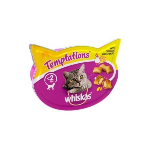 WHISKAS Temptations poslastica piletina i sir 60g 0
