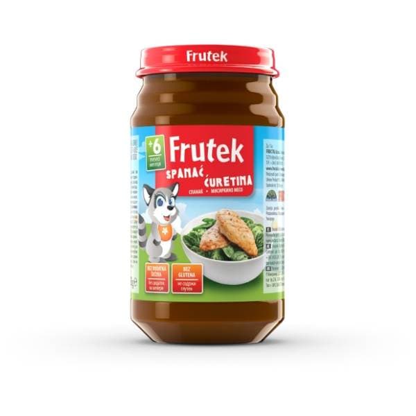 FRUTEK kašica špinat puretina 190g 0