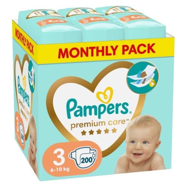 PAMPERS Premium care MP 3 200kom 0