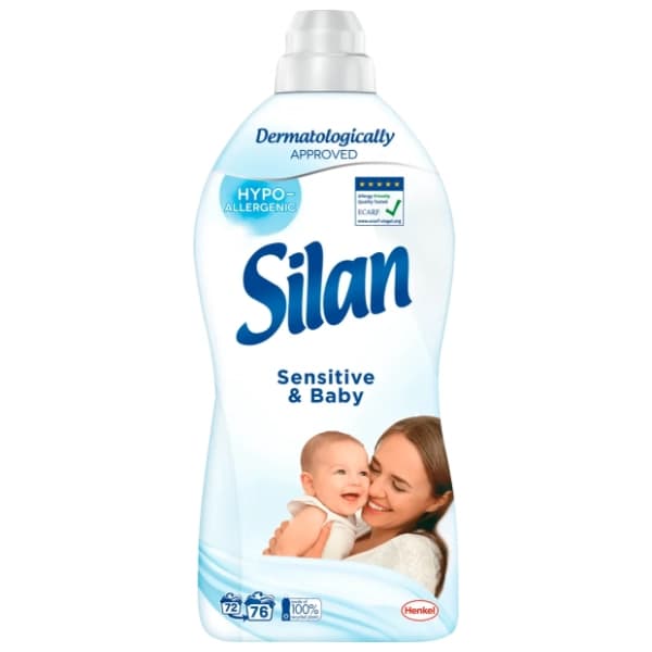 SILAN Sensitive & baby omekšivač za rublje 76 pranja (1,672l) 0