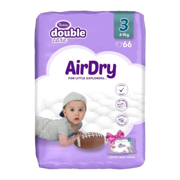 VIOLETA Double care AirDry 3 66kom 0