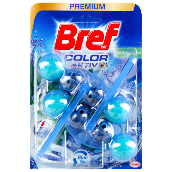 BREF WC osvježivač color active eukaliptus 2x50g 0