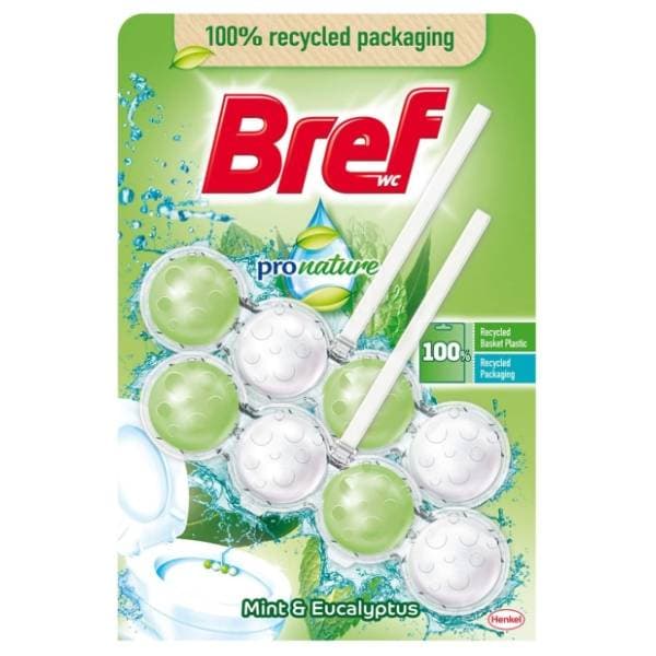 BREF WC osvježivač ProNature mint 2x50g 0