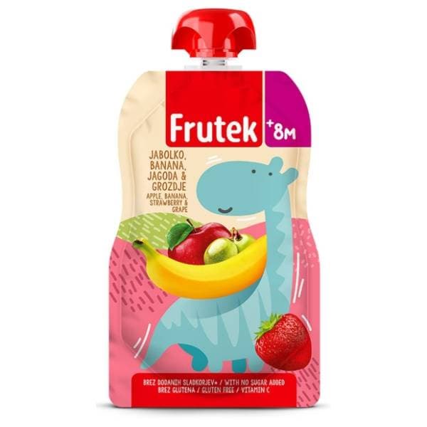 FRUTEK kašica jabuka jagoda banana grožđe 100g 0