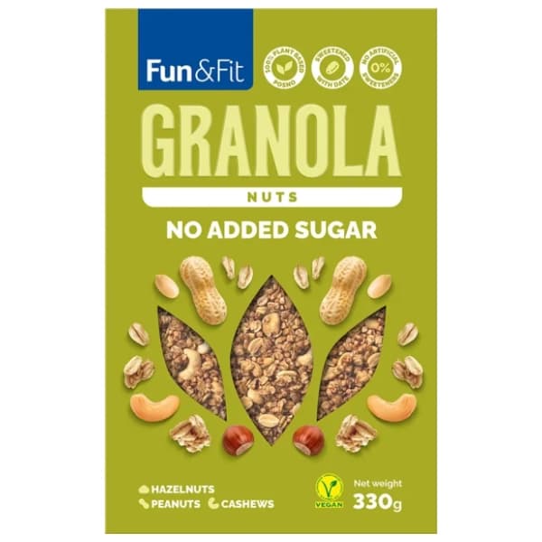 FUN & FIT granola kikiriki i orašasti plodovi 330g 0