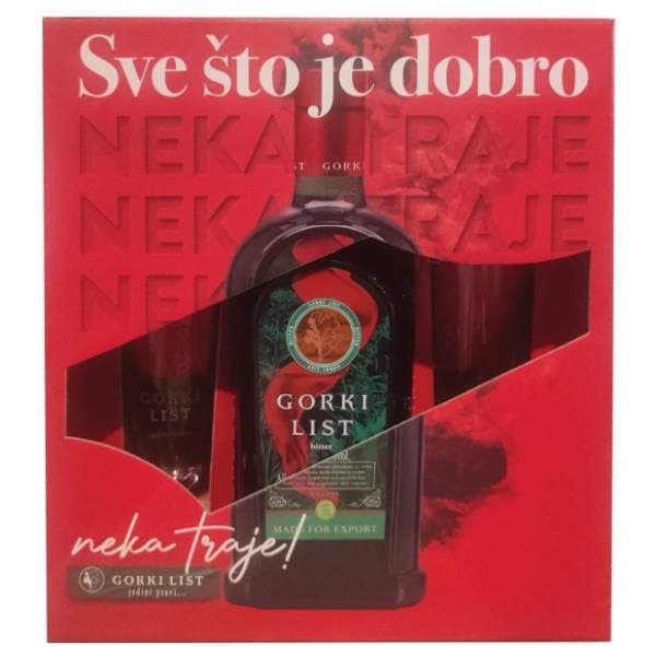 Liker GORKI LIST 0,7l + 2 čaše 0