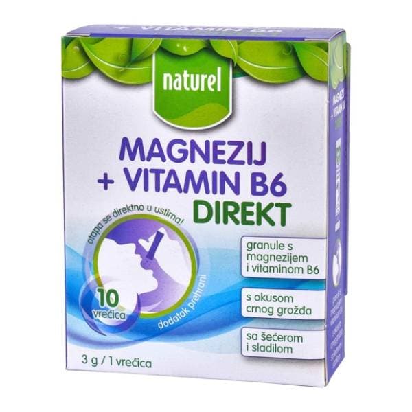 NATUREL magnezij + vitamin B6 direkt 30g 0