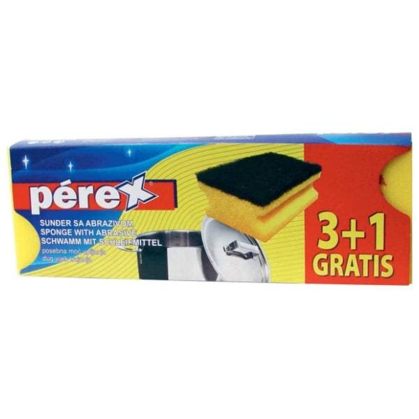 PEREX abrazivna spužva 3+1kom 0