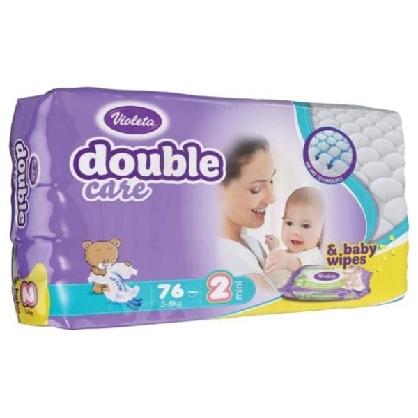 VIOLETA pelene double care JP 2 mini 76kom 0
