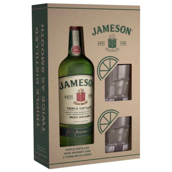 Whiskey JAMESON 0,7l + 2 čaše 0