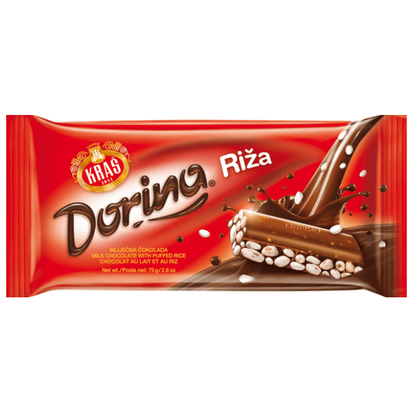 Čokolada KRAŠ Dorina riža 75g 0
