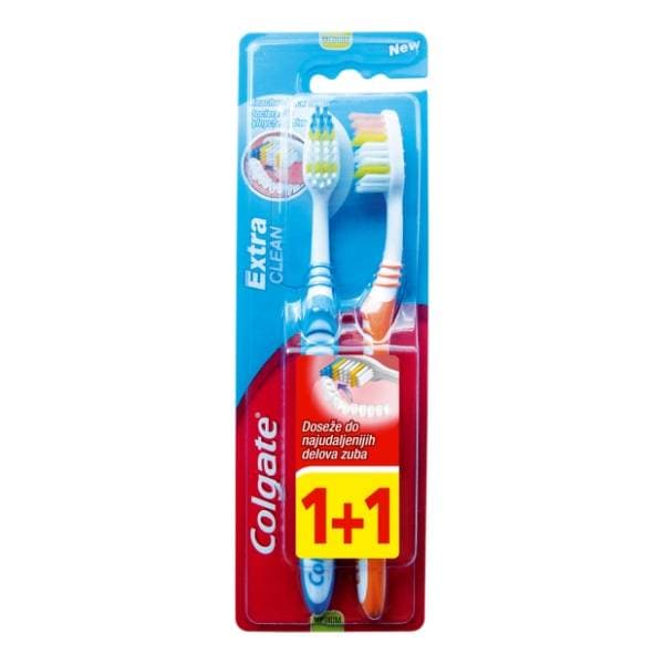 COLGATE Extra clean četkica za zube 1+1 gratis 0