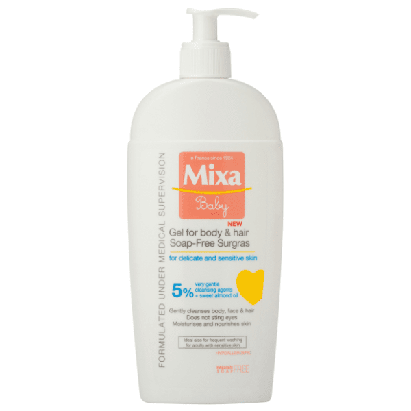 Gel za tuširanje MIXA Baby 2u1 za kosu i tijelo bez sapuna 250ml 0