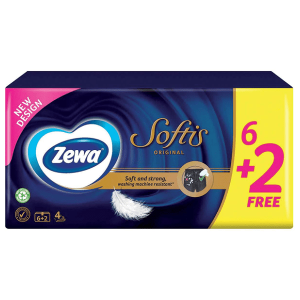 Papirnate maramice ZEWA neutral softis 4 sloja 6+2 gratis 0