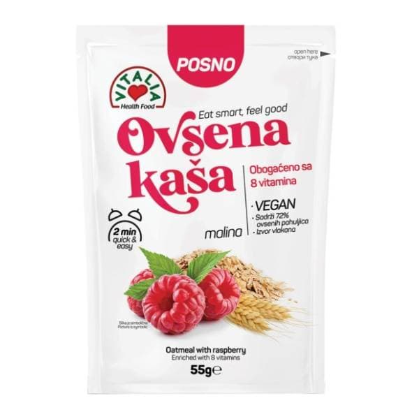 VITALIA zobena kaša malina 55g 0