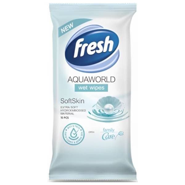 Vlažne maramice FRESH aqua world 15kom 0