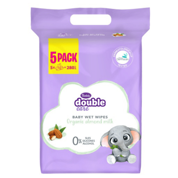 Vlažne maramice VIOLETA baby organic almond milk 5x56kom 0