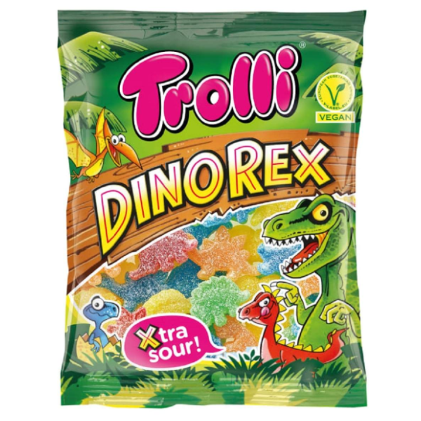 Gumeni bomboni TROLLI Dinorex 100g 0