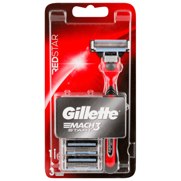 Brijač GILLETTE Mach 3 start red star 1kom + 3 zamjene 0